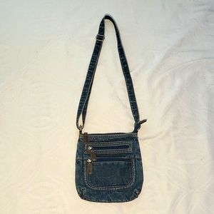 Denim purse, deep blue.